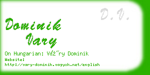 dominik vary business card